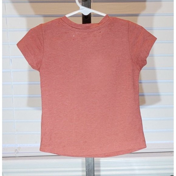 Young Hearts Light Red Salmon Gold Heart Pattern T-shirt 2T - Picture 2 of 3